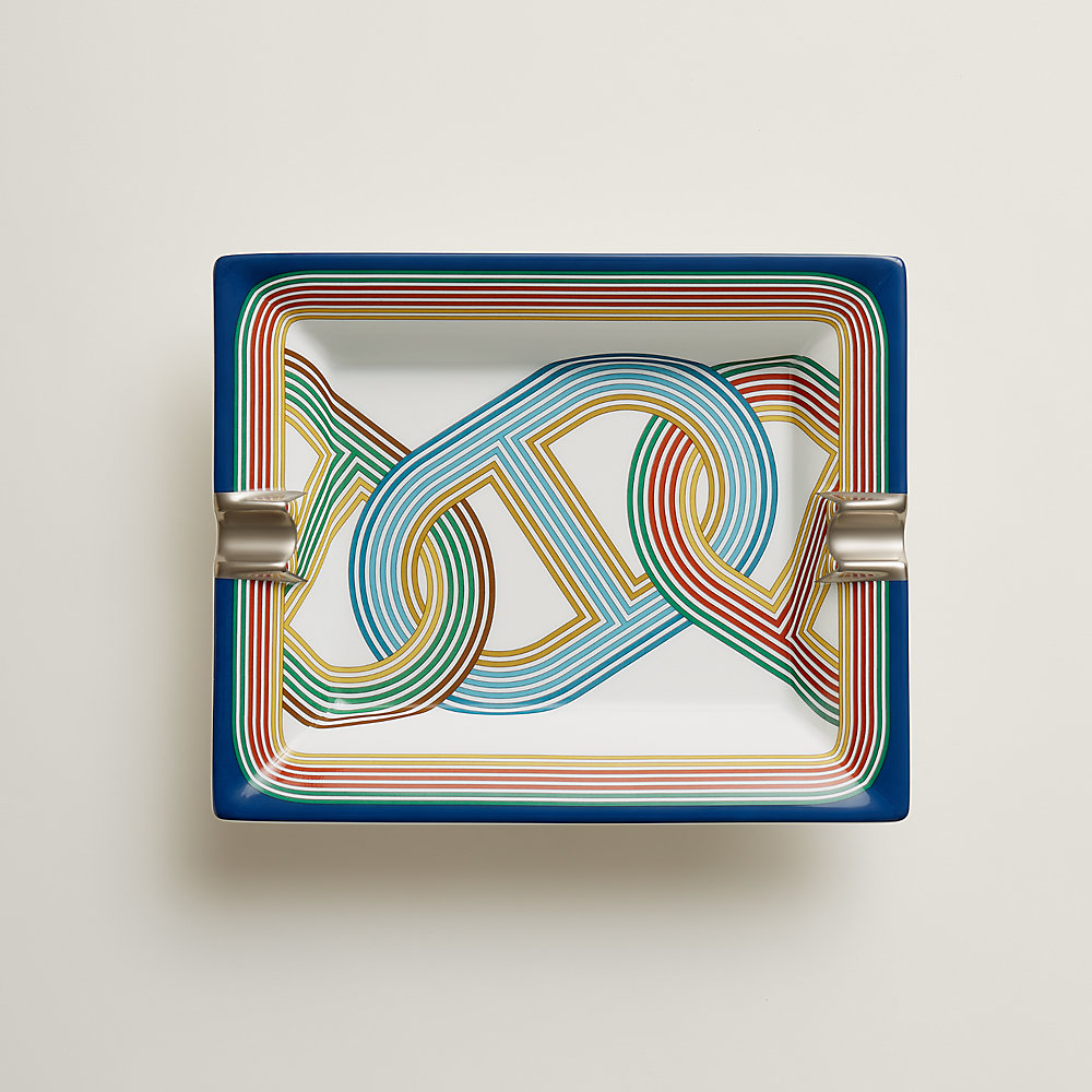 HERMÈS チェーンパターン 灰皿 灰皿 《24番地のサーキット》 - ブルー | Hermès - エルメス-公式サイト